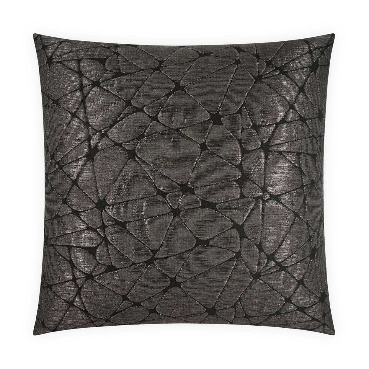 D.V. KAP HOME   24" x 24" Amelie Pillow - Gunmetal Glam, Modern, Transitional, Abstract    - 4277-G-2424