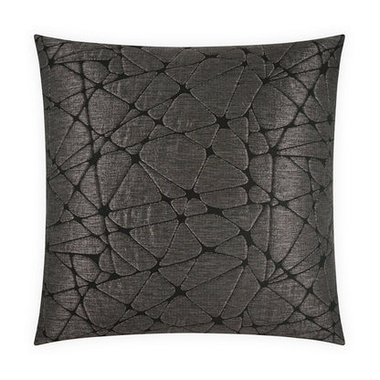 D.V. KAP HOME   24" x 24" Amelie Pillow - Gunmetal Glam, Modern, Transitional, Abstract    - 4277-G-2424