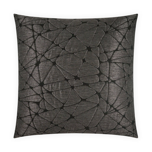 D.V. KAP HOME   24" x 24" Amelie Pillow - Gunmetal Glam, Modern, Transitional, Abstract    - 4277-G-2424
