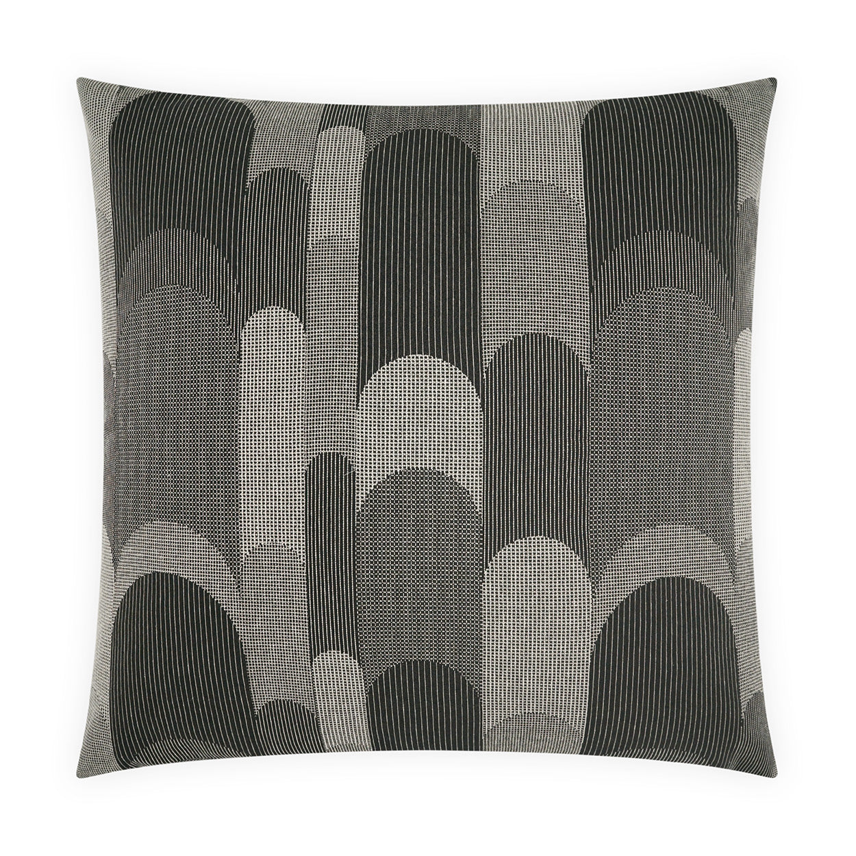 D.V. KAP HOME   24" x 24" Balutto Pillow - Ebony Modern, Geometric    - 4278-E-2424