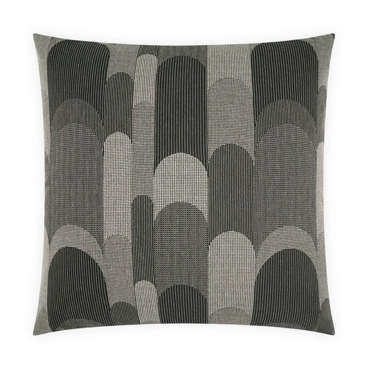D.V. KAP HOME   24" x 24" Balutto Pillow - Ebony Modern, Geometric    - 4278-E-2424