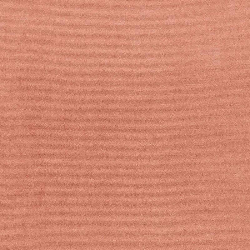 Peachy coral fabric swatch with a subtle weave texture, versatile for clothing or upholstery.