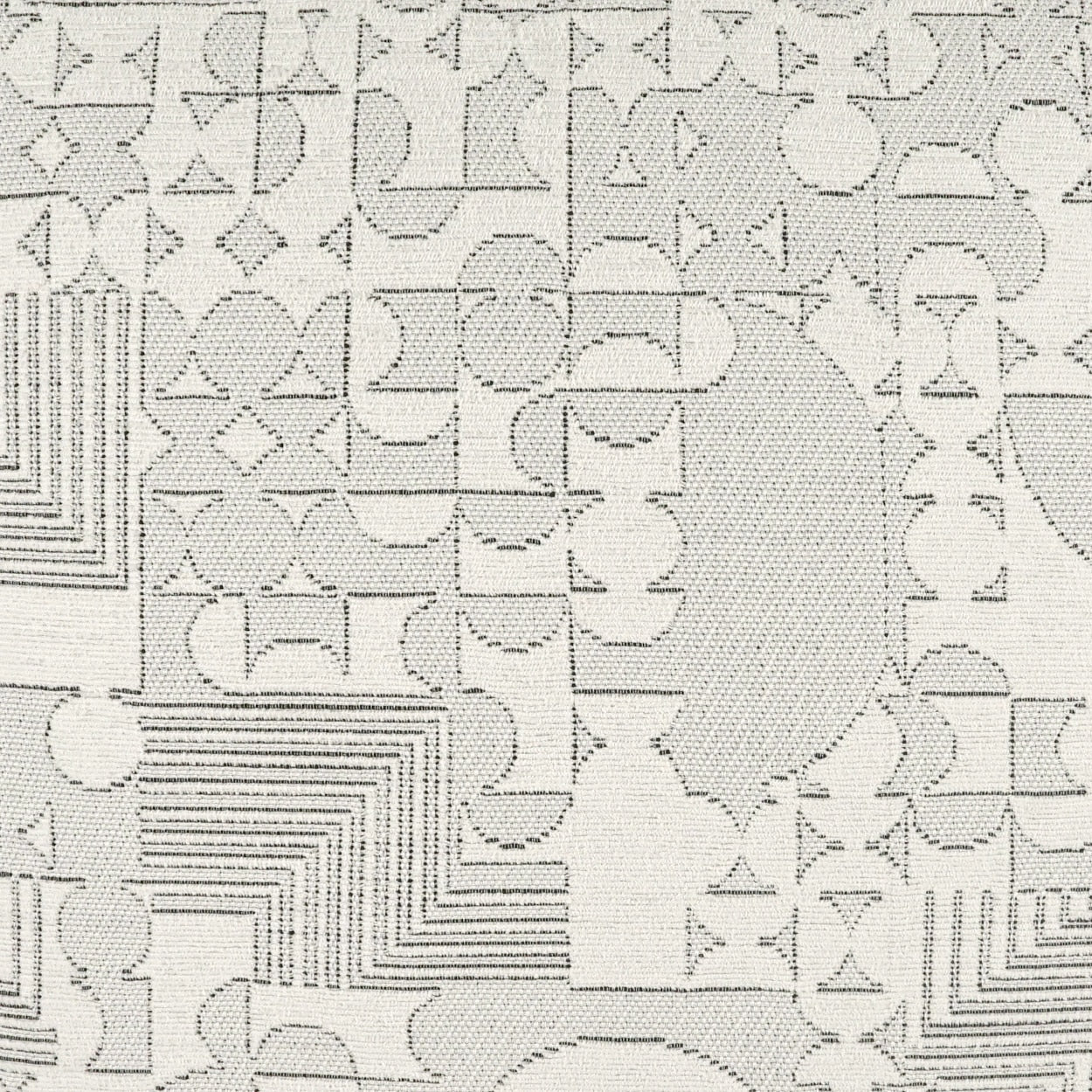 D.V. KAP HOME 4279-D-YARD Finezza Fabric - Domino Modern, Geometric  White   - Finezza