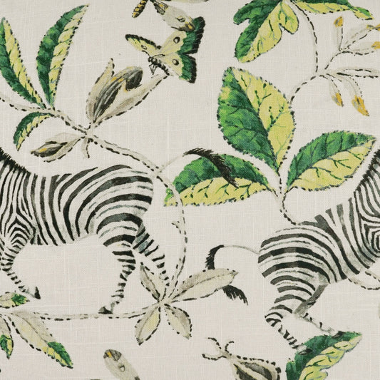 D.V. KAP HOME 4281-YARD Calla Fabric Animal, Novelty  White, Green   - Calla