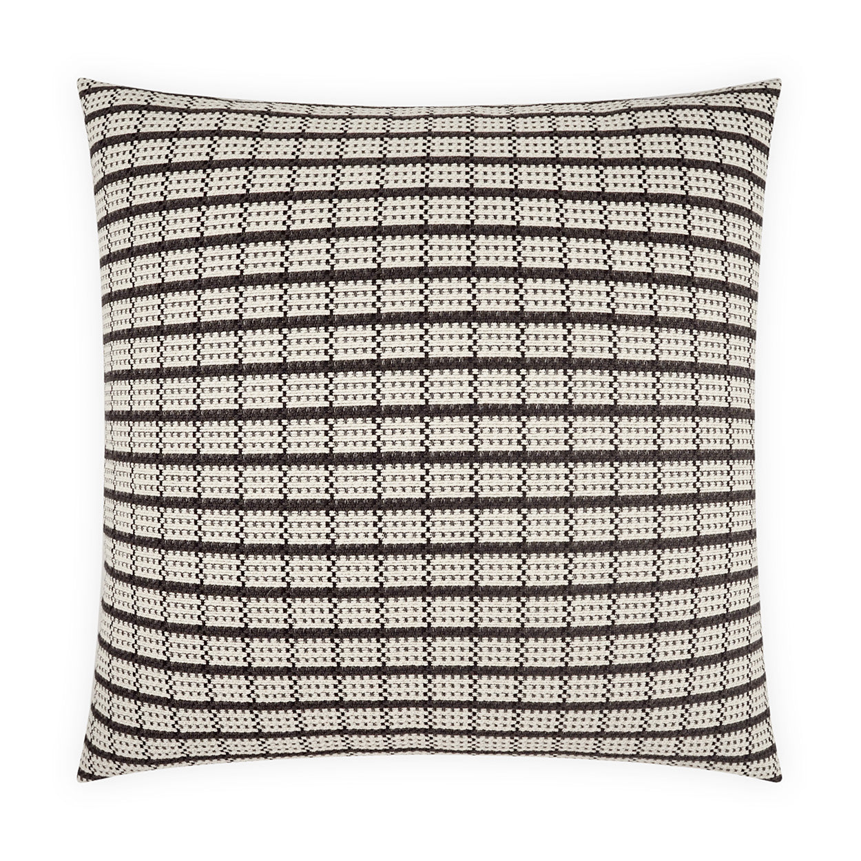 D.V. KAP HOME   24" x 24" Grazino Pillow - Graphite Plaid - Check, Beach, Farmhouse, Modern    - 4282-G-2424