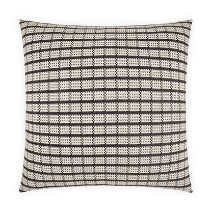 D.V. KAP HOME   24" x 24" Grazino Pillow - Graphite Plaid - Check, Beach, Farmhouse, Modern    - 4282-G-2424