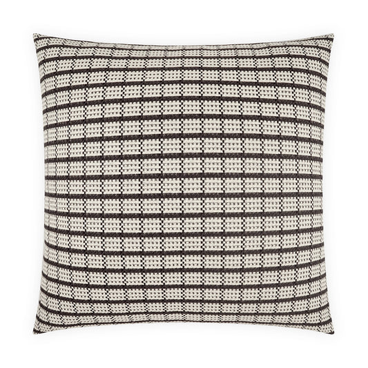 D.V. KAP HOME   24" x 24" Grazino Pillow - Graphite Plaid - Check, Beach, Farmhouse, Modern    - 4282-G-2424