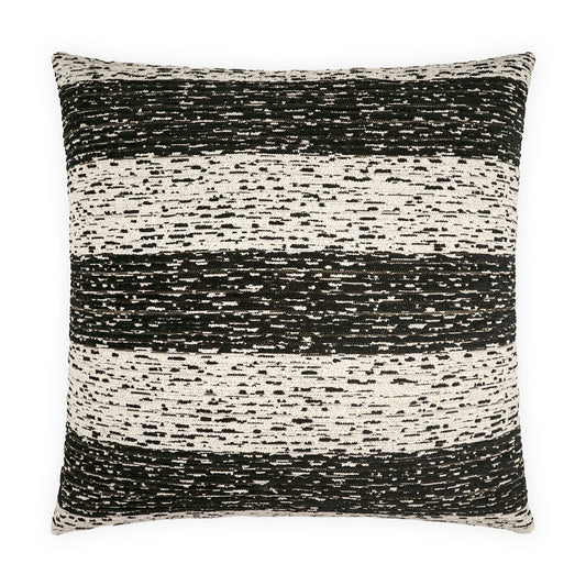 D.V. KAP HOME   24" x 24" Helios Pillow - Obsidian Stripes, Transitional, Global    - 4289-O-2424