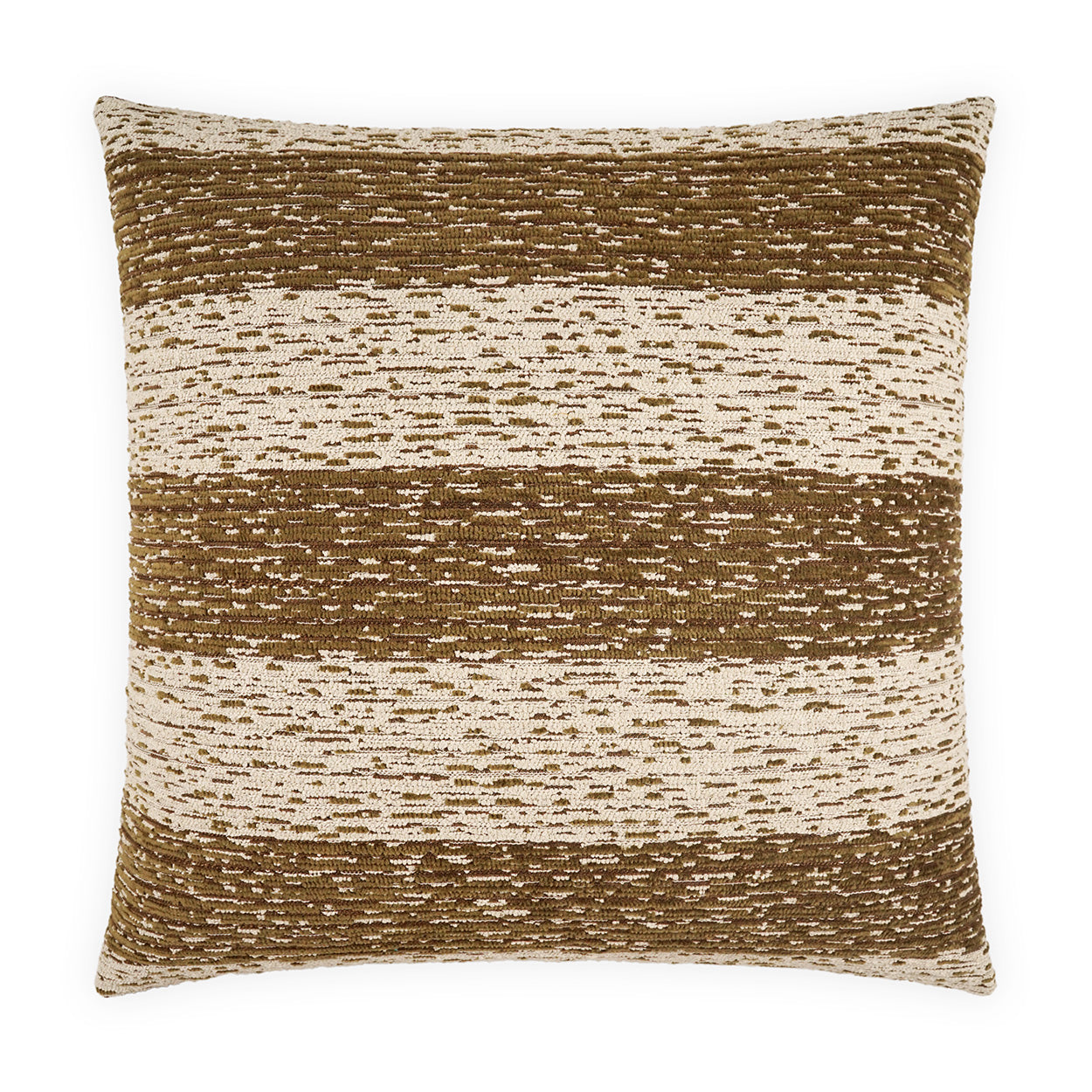 D.V. KAP HOME   24" x 24" Helios Pillow - Walnut Stripes, Transitional, Global    - 4289-W-2424