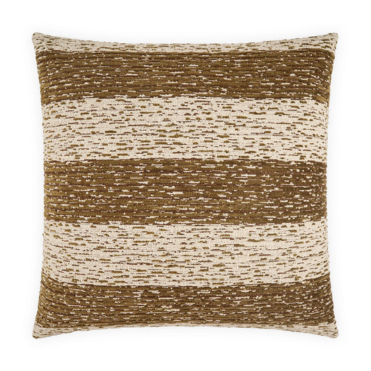 D.V. KAP HOME   24" x 24" Helios Pillow - Walnut Stripes, Transitional, Global    - 4289-W-2424