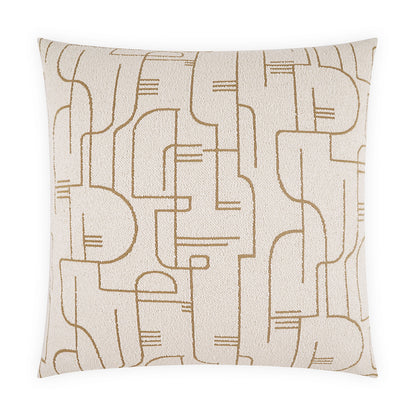 D.V. KAP HOME   24" x 24" Lloyd Pillow - Tan Modern, Geometric, Abstract    - 4290-T-2424