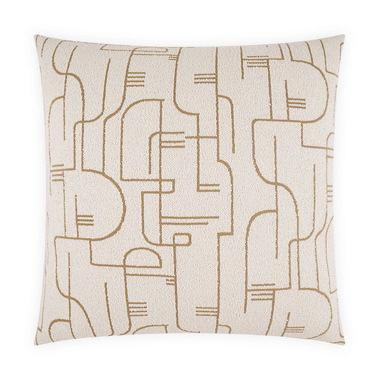 D.V. KAP HOME   24" x 24" Lloyd Pillow - Tan Modern, Geometric, Abstract    - 4290-T-2424