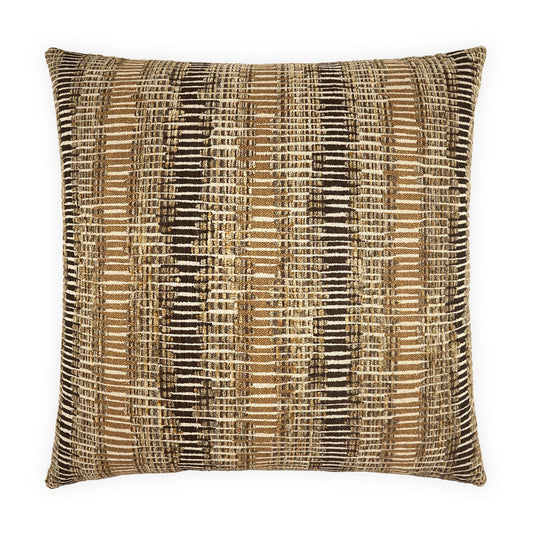 D.V. KAP HOME   24" x 24" Ramone Pillow - Bronze Stripes, Global    - 4293-B-2424