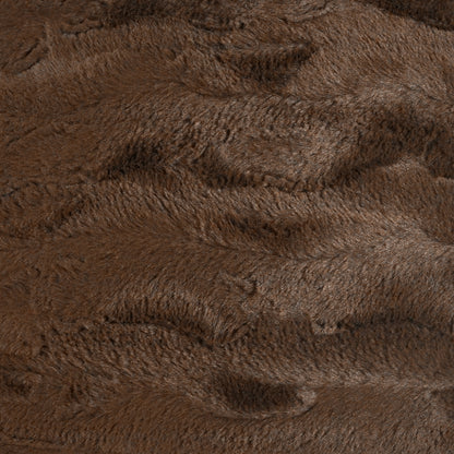 D.V. KAP HOME   24" x 24" Orca Pillow - Brown Faux Fur, Solid    - 4294-B-2424