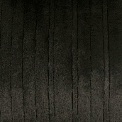 D.V. KAP HOME   24" x 24" Spalding Pillow - Black Faux Fur, Solid, Stripes    - 4295-B-2424