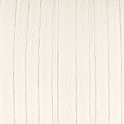 D.V. KAP HOME   24" x 24" Spalding Pillow - Ivory Faux Fur, Solid, Stripes    - 4295-I-2424