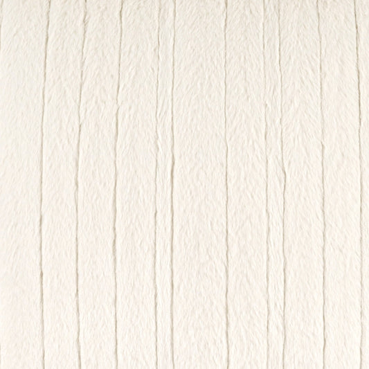 D.V. KAP HOME 4295-I-YARD Spalding Fabric - Ivory Faux Fur, Solid, Stripes  Ivory   - Spalding