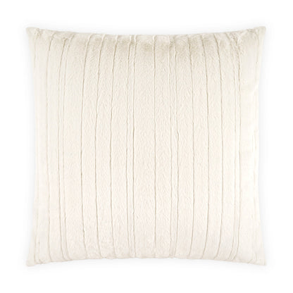 D.V. KAP HOME   24" x 24" Spalding Pillow - Ivory Faux Fur, Solid, Stripes    - 4295-I-2424