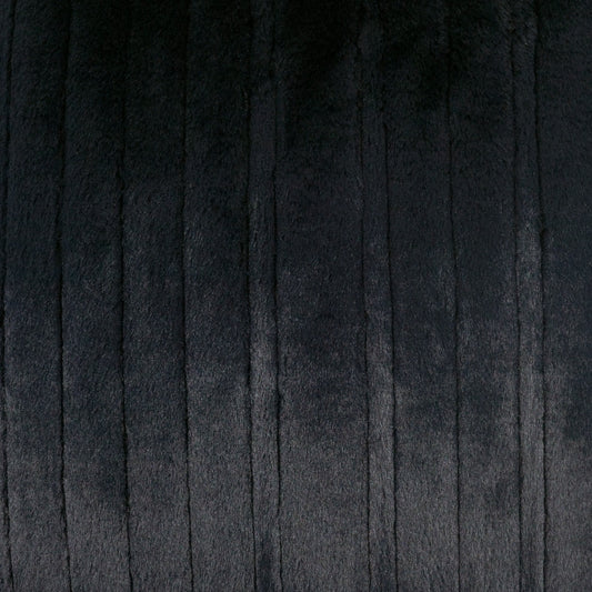 D.V. KAP HOME 4295-M-YARD Spalding Fabric - Midnight Faux Fur, Solid, Stripes  Navy   - Spalding