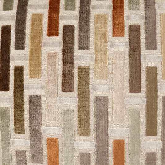 D.V. KAP HOME 4296-YARD Lombardia Fabric Modern, Geometric, Transitional  Copper, Tan   - Lombardia