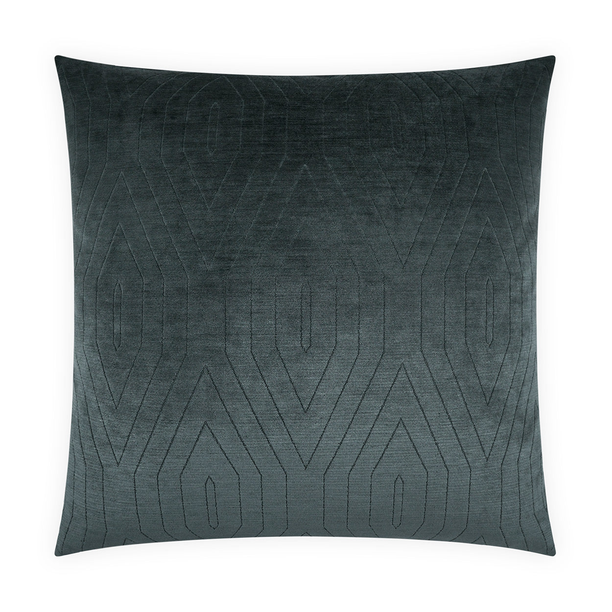 D.V. KAP HOME   24" x 24" Lisse Pillow - Indigo Solid, Geometric, Transitional    - 4297-I-2424