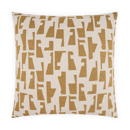 D.V. KAP HOME   24" x 24" Targa Pillow - Wheat Modern, Global, Abstract, Geometric    - 4301-W-2424