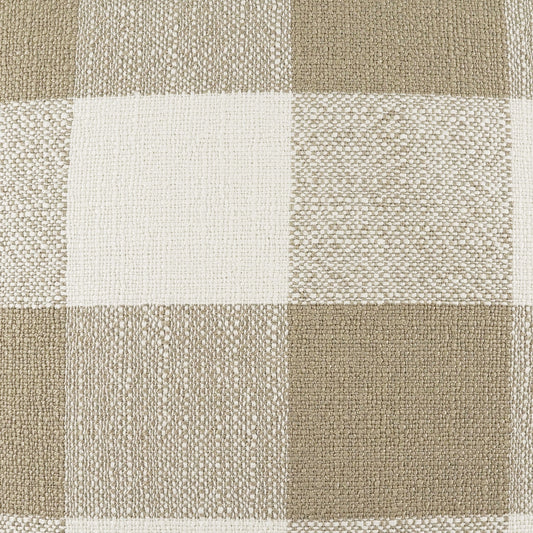 D.V. KAP HOME 4303-M-YARD Checked Out Fabric - Mushroom Plaid - Check, Farmhouse, Beach  Tan   - Checked Out