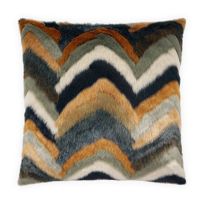 D.V. KAP HOME   24" x 24" Furdi Pillow Faux Fur, Chevron, Transitional, Modern    - 4307-2424