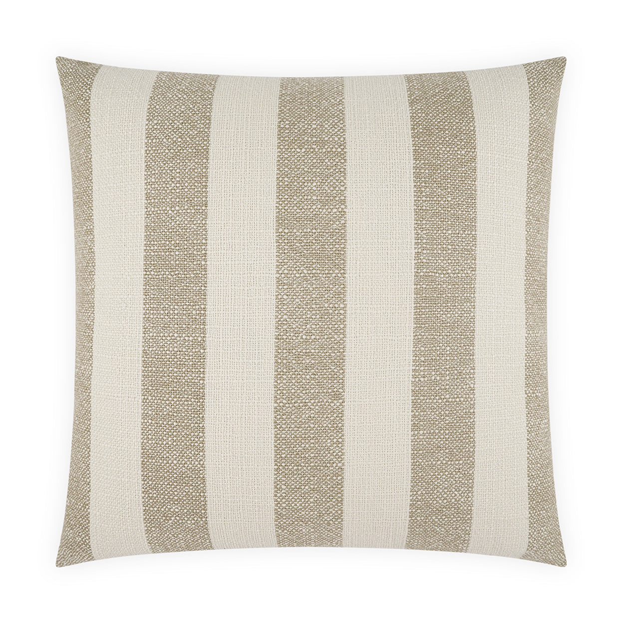 D.V. KAP HOME   24" x 24" Roxbury Pillow - Mushroom Stripes, Beach, Farmhouse    - 4311-M-2424