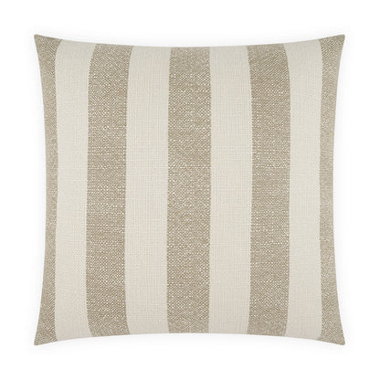 D.V. KAP HOME   24" x 24" Roxbury Pillow - Mushroom Stripes, Beach, Farmhouse    - 4311-M-2424