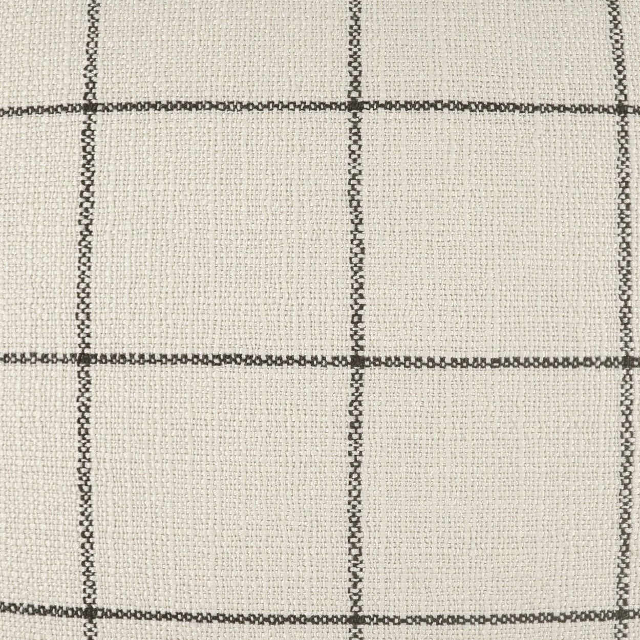 D.V. KAP HOME 4312-E-YARD Hancock Fabric - Ebony Plaid - Check, Beach, Farmhouse  Ivory, Black   - Hancock