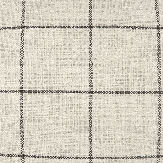 D.V. KAP HOME 4312-E-YARD Hancock Fabric - Ebony Plaid - Check, Beach, Farmhouse  Ivory, Black   - Hancock