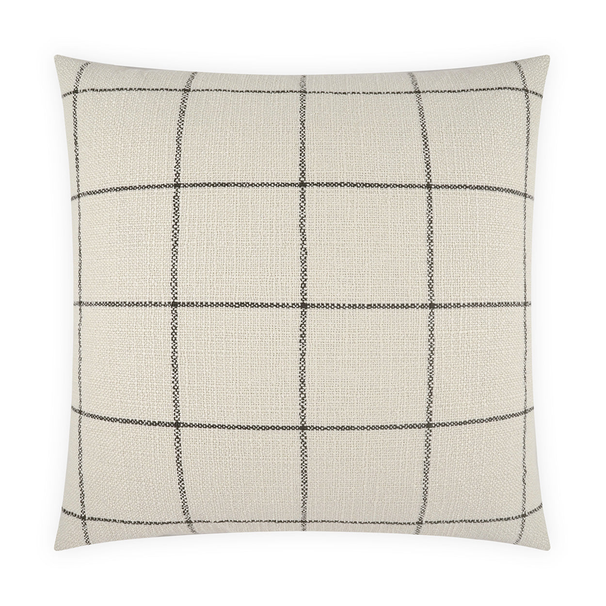 D.V. KAP HOME   24" x 24" Hancock Pillow - Ebony Plaid - Check, Beach, Farmhouse    - 4312-E-2424