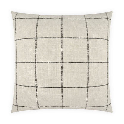 D.V. KAP HOME   24" x 24" Hancock Pillow - Ebony Plaid - Check, Beach, Farmhouse    - 4312-E-2424