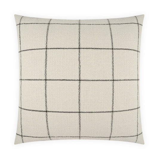 D.V. KAP HOME   24" x 24" Hancock Pillow - Ebony Plaid - Check, Beach, Farmhouse    - 4312-E-2424