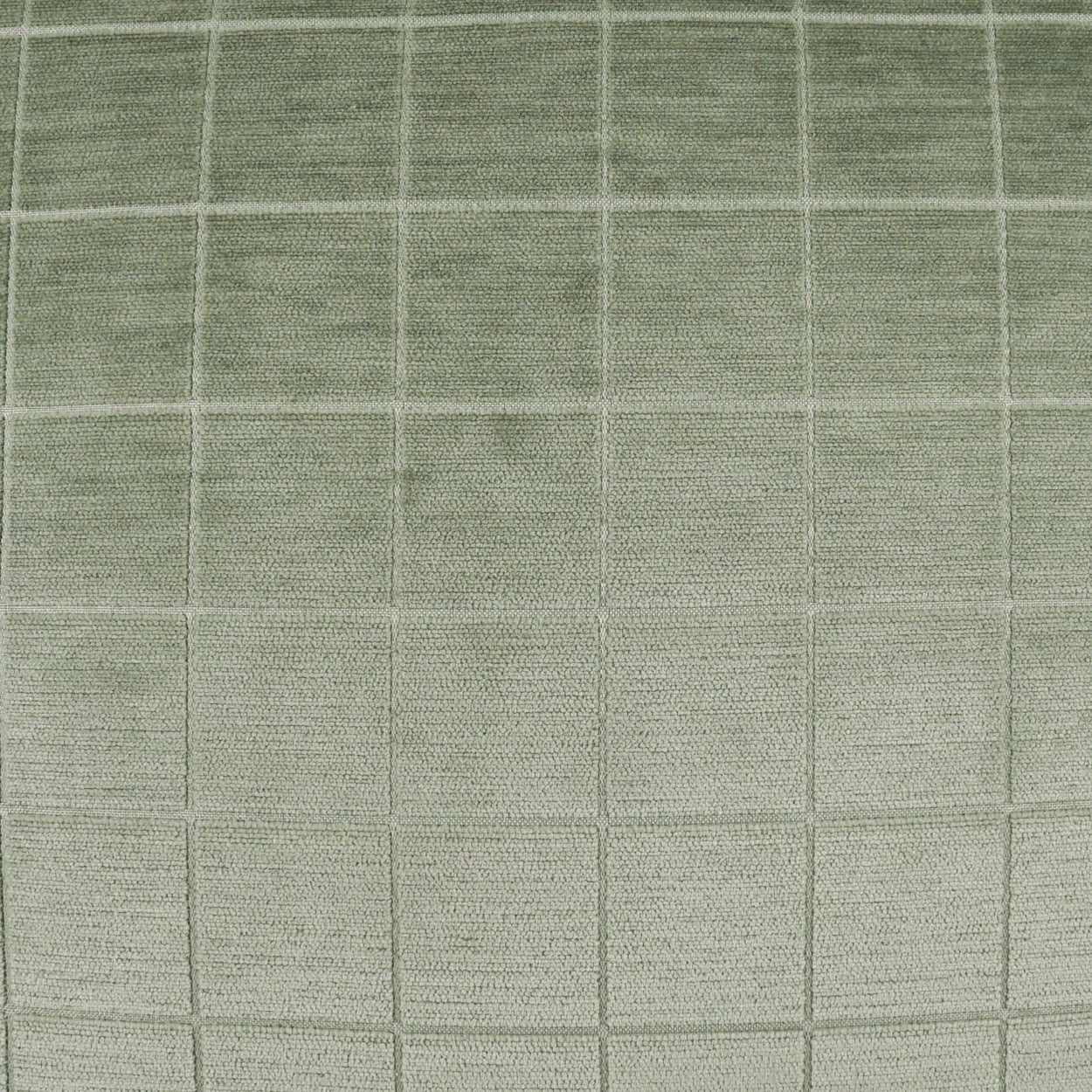 Olive-green upholstery fabric with a subtle square grid pattern and soft woven texture.