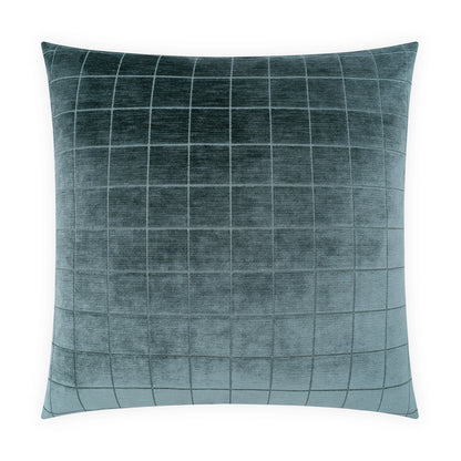 D.V. KAP HOME   24" x 24" Camden Check Pillow - Indigo Solid, Plaid - Check    - 4317-I-2424