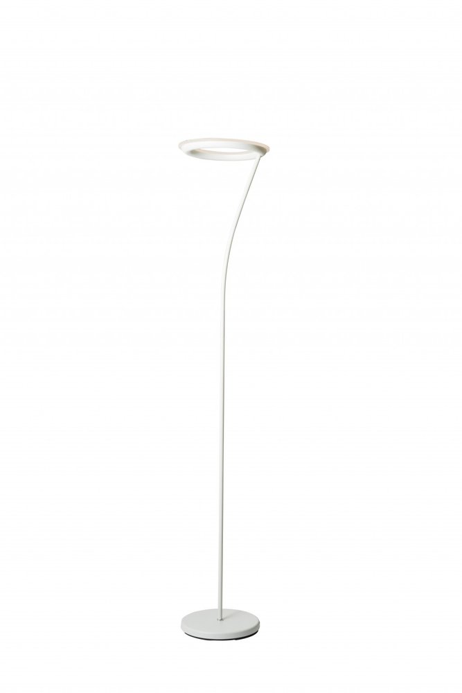 73" White LED Torchiere Floor Lamp With White