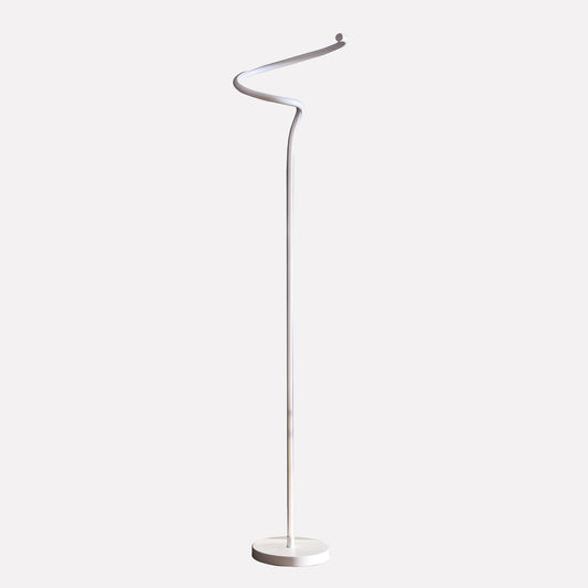 51" White LED Novelty Curvy Spiral Floor Lamp