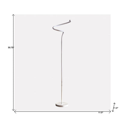 51" White LED Novelty Floor Lamp With White