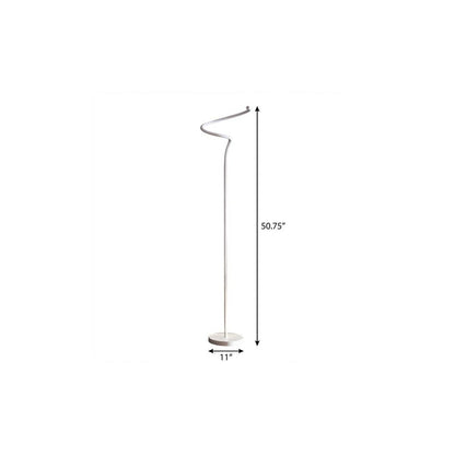 51" White LED Novelty Floor Lamp With White