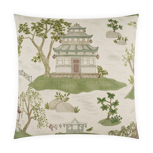 D.V. KAP HOME   24" x 24" Tang Pillow - Green Novelty, Traditional    - 4320-G-2424