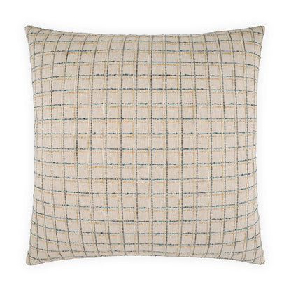 D.V. KAP HOME   24" x 24" Landis Pillow - Seabreeze Plaid - Check, Beach, Farmhouse    - 4321-S-2424