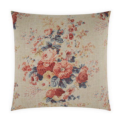 D.V. KAP HOME   24" x 24" Charleville Pillow Floral, Traditional, Farmhouse    - 4324-2424