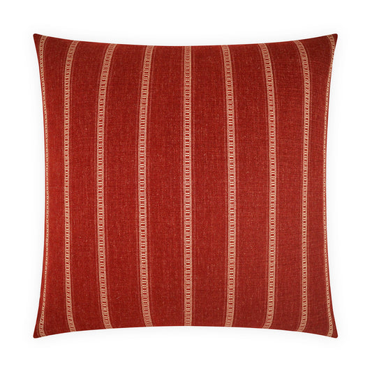 D.V. KAP HOME   24" x 24" Lomita Pillow - Red Stripes, Western Chic, Beach    - 4325-R-2424