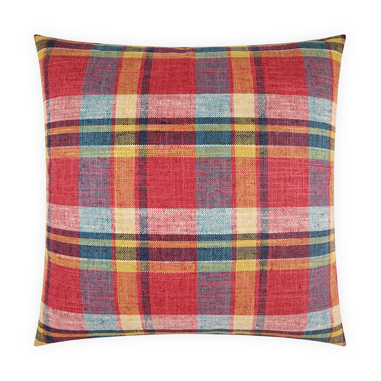 D.V. KAP HOME   24" x 24" Ansel Pillow Plaid - Check, Traditional, Farmhouse    - 4328-2424