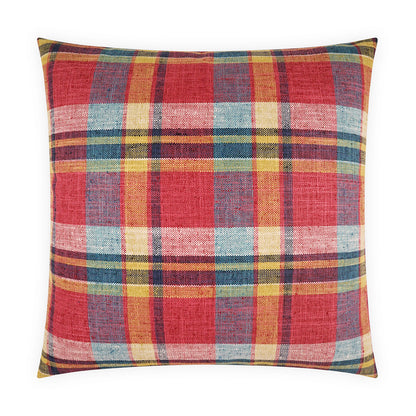 D.V. KAP HOME   24" x 24" Ansel Pillow Plaid - Check, Traditional, Farmhouse    - 4328-2424