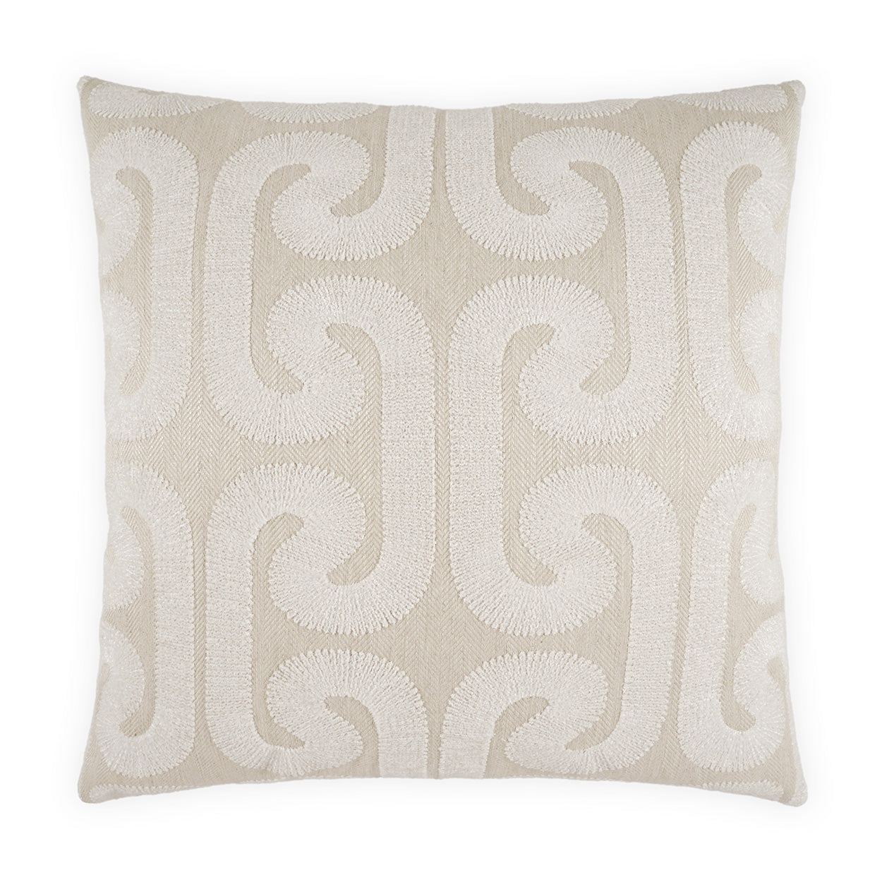 D.V. KAP HOME   24" x 24" Hathaway Pillow - Pearl Global, Beach, Transitional, Traditional    - 4331-P-2424