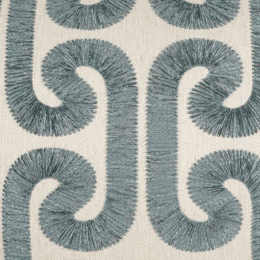 D.V. KAP HOME 4331-S-YARD Hathaway Fabric - Sky Global, Beach, Transitional, Traditional  Slate Blue   - Hathaway