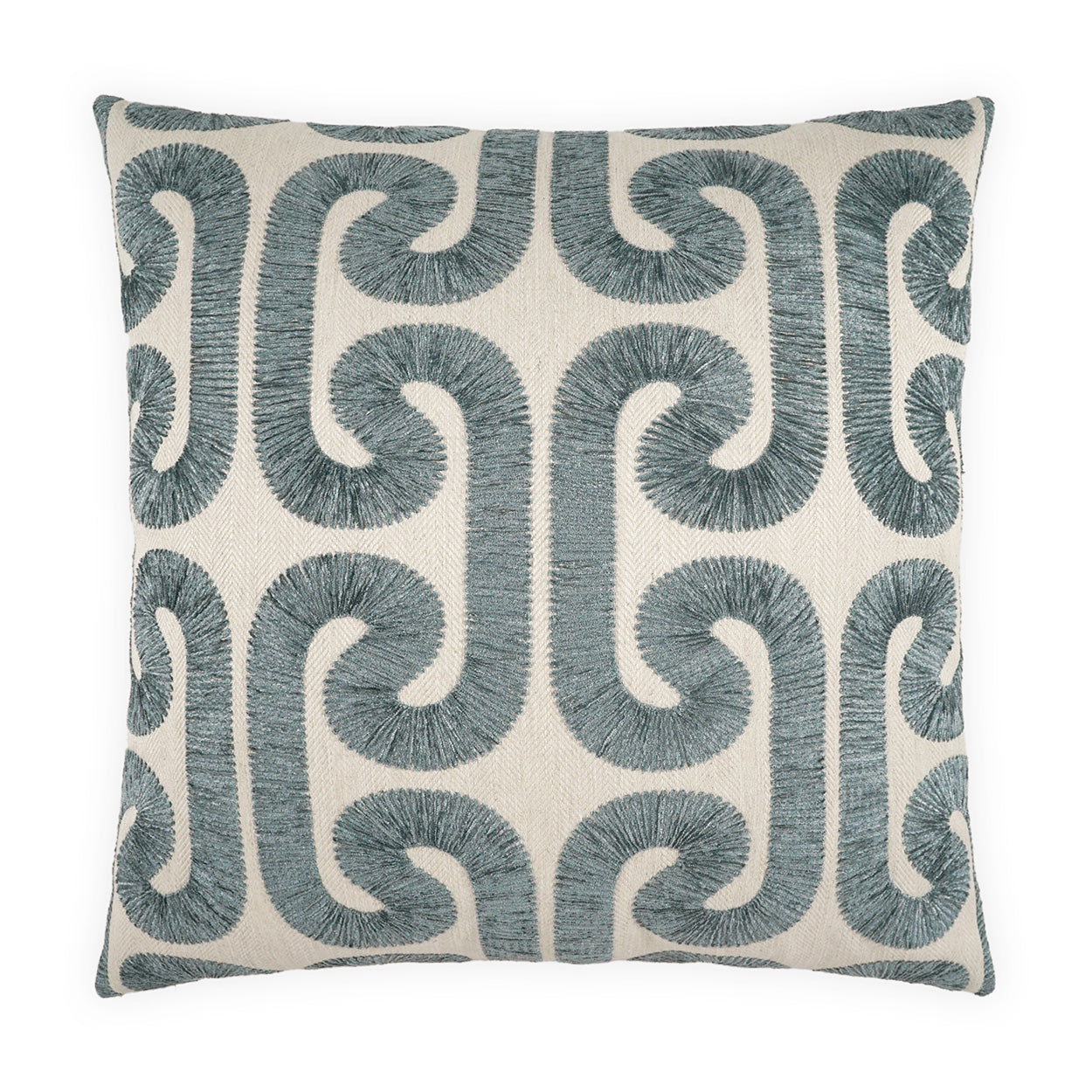 D.V. KAP HOME   24" x 24" Hathaway Pillow - Sky Global, Beach, Transitional, Traditional    - 4331-S-2424